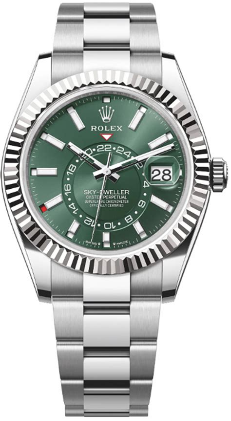 rolex sky dweller green face|rolex sky dweller watch price.